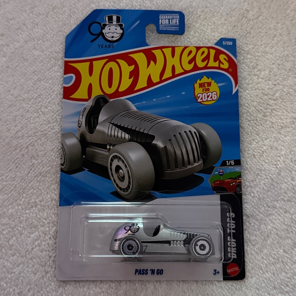 Pass 'N Go Silver Hot Wheels Monopoly Car